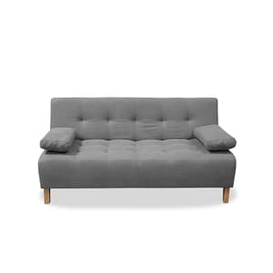 Sofacama Egli 3 Posiciones Reclinable Gris+ 2 Cojines